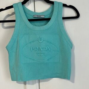 Gorgeous Prada Crop Top With Emblem